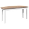 Banc 90 cm blanc bois massif caoutchouc 558445558445