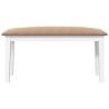 Banc 90 cm blanc bois massif caoutchouc 558445558445