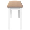 Banc 90 cm blanc bois massif caoutchouc 558445558445