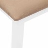 Banc 90 cm blanc bois massif caoutchouc 558445558445