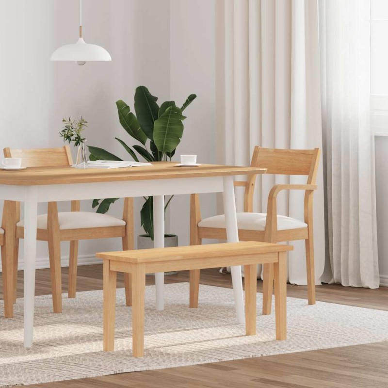 Banc 90 cm bois massif caoutchouc 558449558449