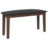 Banc 90 cm marron bois massif caoutchouc 558451558451