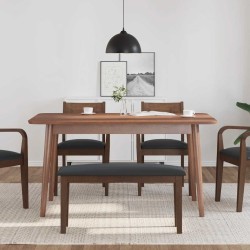 Banc 90 cm marron bois massif caoutchouc 558451558451