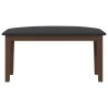 Banc 90 cm marron bois massif caoutchouc 558451558451
