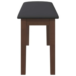 Banc 90 cm marron bois massif caoutchouc 558451558451