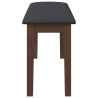 Banc 90 cm marron bois massif caoutchouc 558451558451