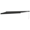 Auvent rétractable anthracite 5x3 m tissu et aluminium 558452558452