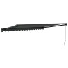 Auvent rétractable anthracite 4,5x3 m tissu et aluminium 558453558453