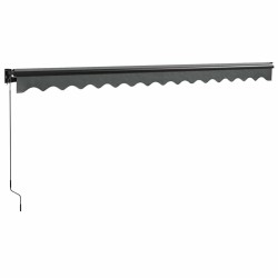 Auvent rétractable anthracite 4,5x3 m tissu et aluminium 558453558453