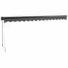 Auvent rétractable anthracite 4,5x3 m tissu et aluminium 558453558453