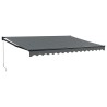 Auvent rétractable anthracite 4x3 m tissu et aluminium 558454558454