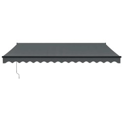 Auvent rétractable anthracite 4x3 m tissu et aluminium 558454558454