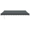 Auvent rétractable anthracite 4x3 m tissu et aluminium 558454558454