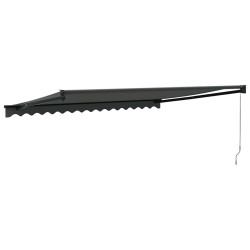 Auvent rétractable anthracite 4x3 m tissu et aluminium 558454558454