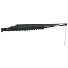 Auvent rétractable anthracite 4x3 m tissu et aluminium 558454558454