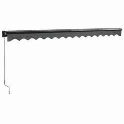 Auvent rétractable anthracite 4x3 m tissu et aluminium 558454558454