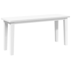 Banc 90 cm blanc bois massif caoutchouc 558455558455