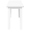 Banc 90 cm blanc bois massif caoutchouc 558455558455