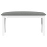 Banc 90 cm blanc bois massif caoutchouc 558456558456
