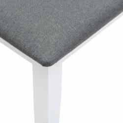 Banc 90 cm blanc bois massif caoutchouc 558456558456