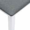 Banc 90 cm blanc bois massif caoutchouc 558456558456