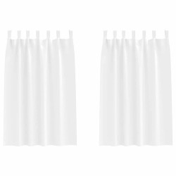 Rideaux occultants avec anneaux 2 pcs Blanc pur 175 x 140 cm 558458558458