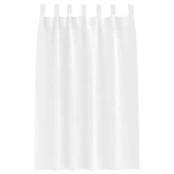 Rideaux occultants avec anneaux 2 pcs Blanc pur 175 x 140 cm 558458558458