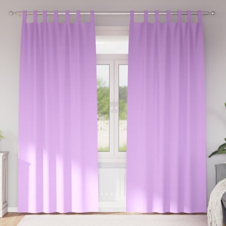 Rideaux occultants avec anneaux 2 pcs Violet 245 x 140 cm 558461558461