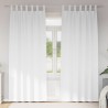 Rideaux occultants avec anneaux 2 pcs Blanc pur 225 x 140 cm 558463558463