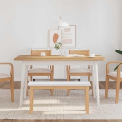 Banc 90 cm bois massif caoutchouc 558464558464