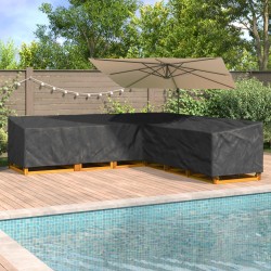 Housse pour meubles Noir 325 x 325 x 80 cm Tissu Oxford 600D 558469558469