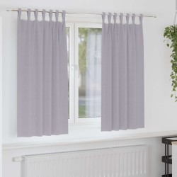 Rideaux occultants avec anneaux 2 pcs Gris métal 175 x 140 cm 558471558471