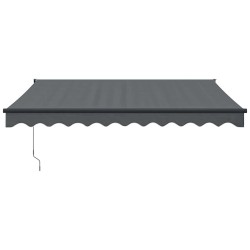 Auvent rétractable anthracite 3,5x2,5 m tissu et aluminium 558472558472