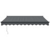 Auvent rétractable anthracite 3,5x2,5 m tissu et aluminium 558472558472