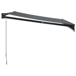 Auvent rétractable anthracite 3,5x2,5 m tissu et aluminium 558472558472