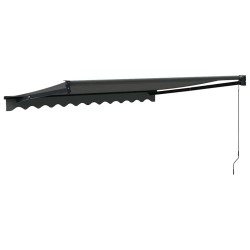 Auvent rétractable anthracite 3,5x2,5 m tissu et aluminium 558472558472