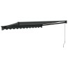 Auvent rétractable anthracite 3,5x2,5 m tissu et aluminium 558472558472