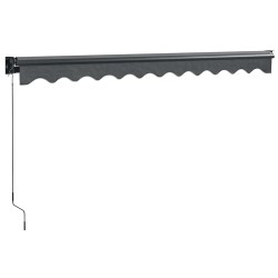 Auvent rétractable anthracite 3,5x2,5 m tissu et aluminium 558472558472