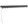 Auvent rétractable anthracite 3,5x2,5 m tissu et aluminium 558472558472