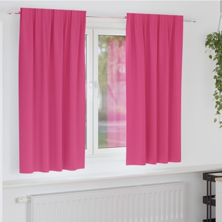 Rideaux occultants avec anneaux 2 pcs Rose vif 175 x 140 cm 558473558473
