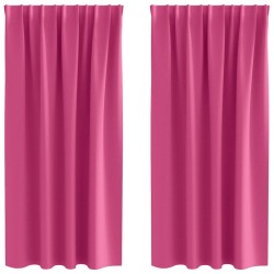 Rideaux occultants avec anneaux 2 pcs Rose vif 175 x 140 cm 558473558473
