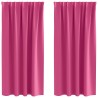 Rideaux occultants avec anneaux 2 pcs Rose vif 175 x 140 cm 558473558473