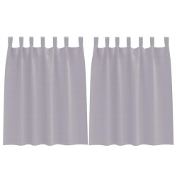 Rideaux occultants avec anneaux 2 pcs Gris métal 140 x 140 cm 558474558474