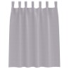 Rideaux occultants avec anneaux 2 pcs Gris métal 140 x 140 cm 558474558474