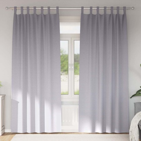 Rideaux occultants avec anneaux 2 pcs Gris métal 225 x 140 cm 558475558475