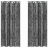Rideaux en velours 2 pcs Gris 245 x 140 cm Velours 558476558476