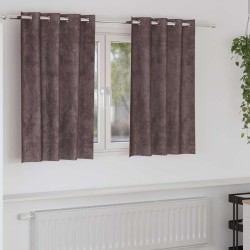 Rideaux en velours 2 pcs Marron 140 x 140 cm Velours 558478558478