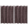 Rideaux en velours 2 pcs Marron 140 x 140 cm Velours 558478558478