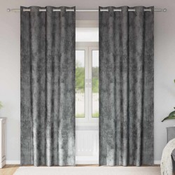 Rideaux en velours 2 pcs Gris 225 x 140 cm Velours 558479558479