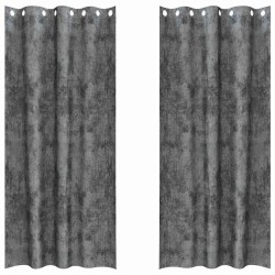 Rideaux en velours 2 pcs Gris 225 x 140 cm Velours 558479558479